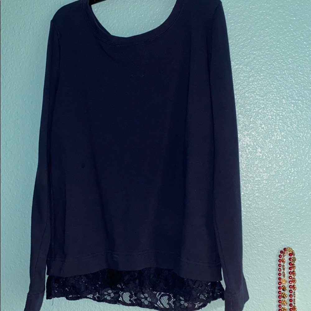 Long sleeve blue shirt